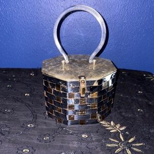 Vintage 1950s Dorset Rex Fifth Avenue Octagon Basket Weave Handbag